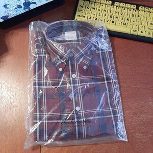 NEW ! Brooks Brother Supima Cotton Non-Iron Original Polo Button Down Red Size M